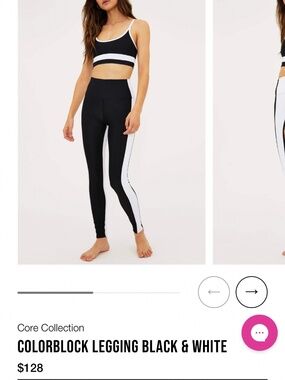 Beach Riot Colorblock Leggings Black White Small – High Rise Activewear EUC